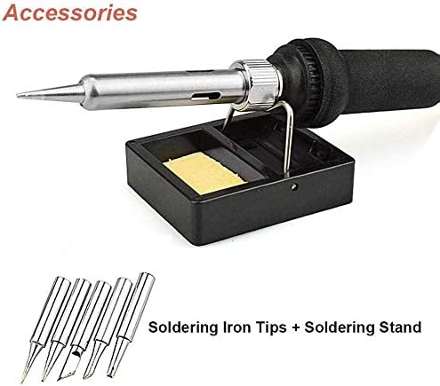 Soldering Iron Kit Adjustable Temperature Solder Gun Digital Display Ceramic Thermostatic 80W 110V