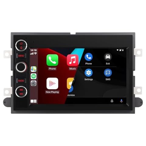 Radio for Ford F150 F250 F350 Upgrade with Wireless Carplay/Android Auto Car Stereo with 7 inch IPS Touch Screen/Bluetooth/Mirror Link/FM/AM/USB Cover