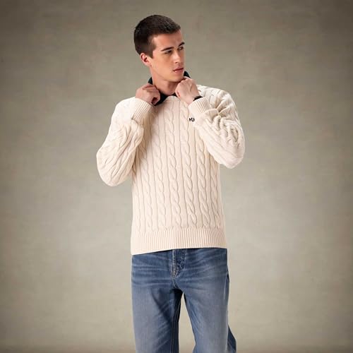 Members Only Men's Crew Neck Cable Knit Sweater | Crew Neck Sweater | Mens Cable Knit Sweater |Knitted Sweater Men2