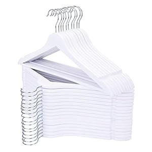 Edergoo Weiße Holzkleiderbügel 30 Stück