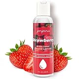 4 fl.oz. Strawberry Flavored Water Based Lubricant for Men Women, Sugar-Free Natural Feel Personal Lube for Couples Massage, Long-Lasting Gel Non-Sticky Slippery Flavored Lube & Latex Compatible
