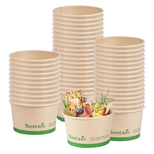 Restaurantware 12 Ounce Compostable Soup Containers (200 Pack)