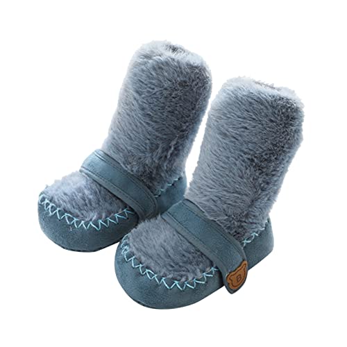 IQYU Bébé Garçons Filles Chaussettes Bébé Chaussures Bébé Chaussures Chaussures De Fond Chaussettes Chaussures Outwear Couleur unie Chaussures De Bain Enfants 21, bleu, 0 mois Cover