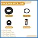 VekAuto Fuel Injector Seal O Ring - Car O-Ring Rebuild Repair Kit - for Toyota 1.8L L4 2000-2005 NBR Rubber Black - 4 Sets Auto Accessories
