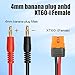 YACSEJAO XT60 to 4.0mm Banana Plug Cable 3FT/1M 14AWG RC Banana Plugs 4mm to XT60 Balance Charge Connector for RC Helicopter Quadcopter Etc (XT60I)