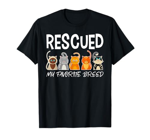 Cat Rescue Shirt Cat Adoption Shirt Cat Shelter Gift T-Shirt