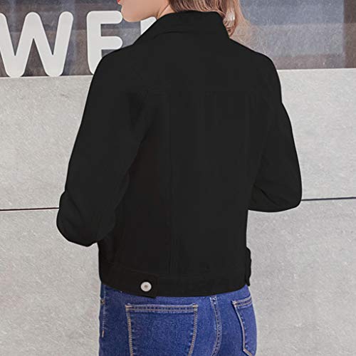 Chaqueta vaquera elegante para mujer con botones clásicos 3