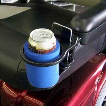 Combination Cell Phone/Drink Holder for Power Wheelchairs (Permobile, 3' x .65')