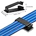 Viaky 30pcs Black Self Adhesive Managemen Cable Clips, Wire Organizers Clamps Cord Holder Clips for Outdoor, Home, Office, Car, Nightstand, Desktop PC TV