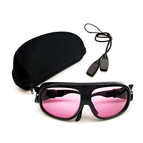 MCWlaser Gafas de Seguridad Láser 750-850 y 765-830nm Gafas Protección Típico para 755nm 808nm Tipo de absorción EP-18 Estilo 11
