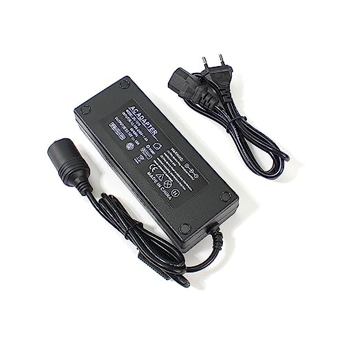 Adaptador de enchufe EU para accesorios de coche fuente de alimentación de 12V 10A para casa