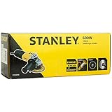 STANLEY STGS6100-IN Small Angle Grinder Suitable For Medium Duty Applications, 600W, 100 millimeters, 1 Year Warranty, Plastic and Metal - (Yellow & Black)