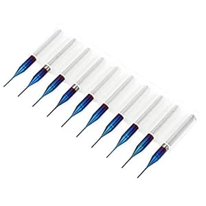 YuXinCat 10 Stück Blau Beschichtete Hartmetall Fräser