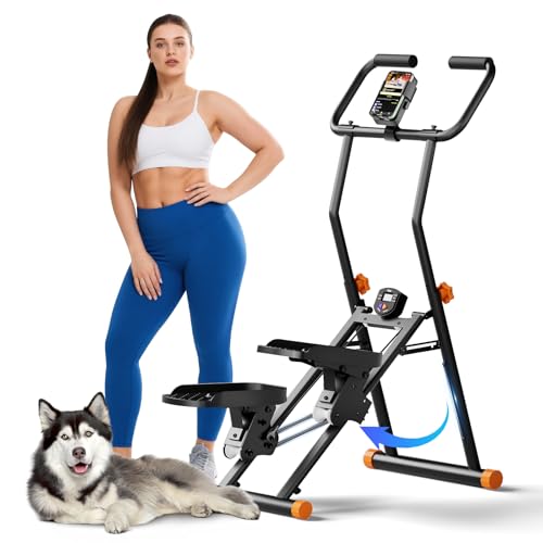 Stair Stepper for Home Gym, 350lbs Vertical Climber Machine with LCD Display, Non-Slip Pedals & 350lb Capacity Compact Folding Cardio Exercise Climber