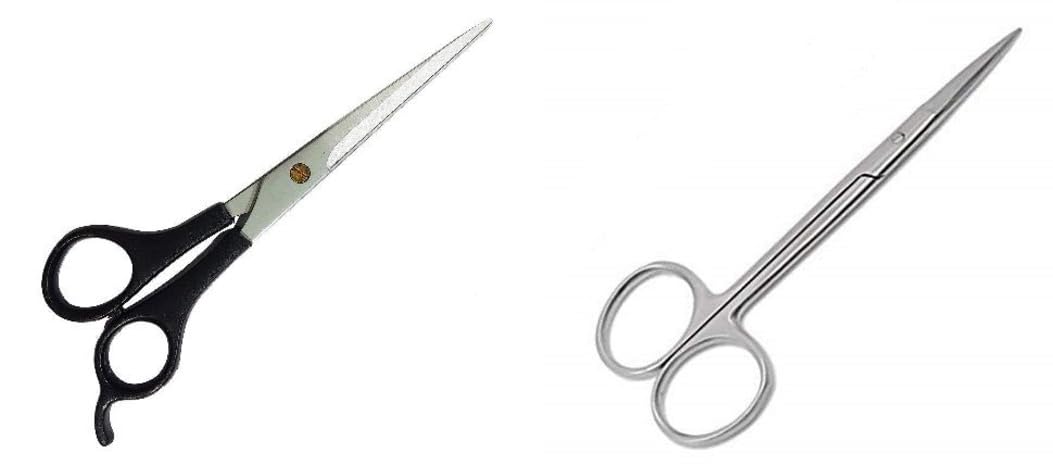 On Blow Combo Pack of Hair Cutting Salon Barber Scissor 6.5 Inch and Moustache, Beard Eyebrow Hair Trimming Scissor 4.5 Inch (Pack of 2)-image-25