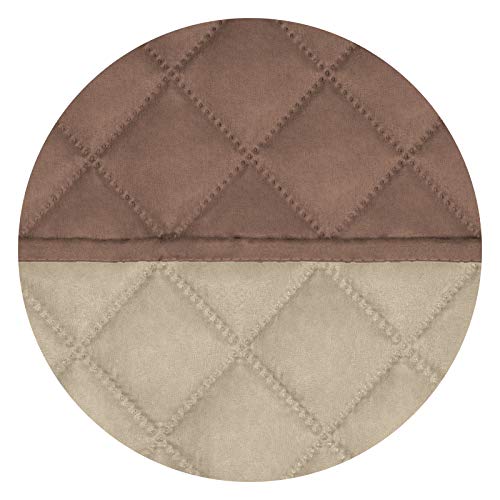 Image of PureFit Reversible Quilted Sofa Cover, Water Resistant Slipcover Furniture Protector, Washable Couch Cover with Non Slip and Elastic Straps for Kids, Dogs, Pets (Oversized Recliner, Brown /Beige)