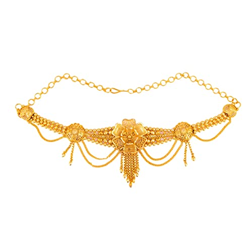 Manikya Golden Brass Bridal Collection Traditional Necklace Jewellery for Women