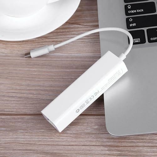 Hub USB C con Red RJ45 Ethernet Transmisión Estable USB 3.1 Tipo C para PC 4