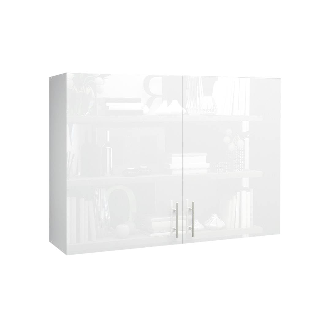 JD Greta 1000mm Kitchen Wall Cabinet with Door โ Wall Unit โ White Gloss โ Modern Storage Cupboard