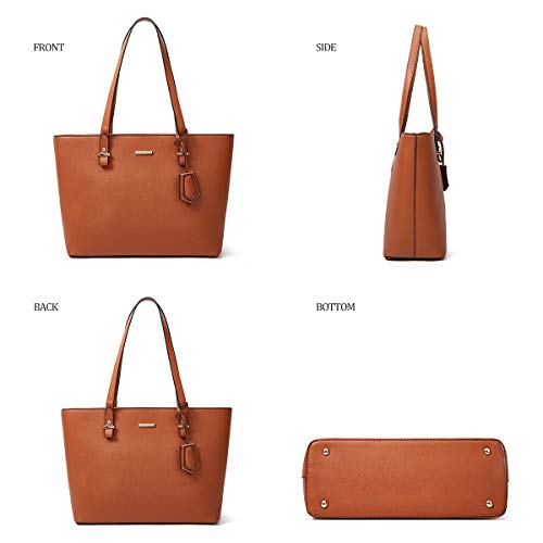Image of Women Fashion Synthetic Leather Handbags Tote Bag Shoulder Bag Top Handle Satchel Purse Set