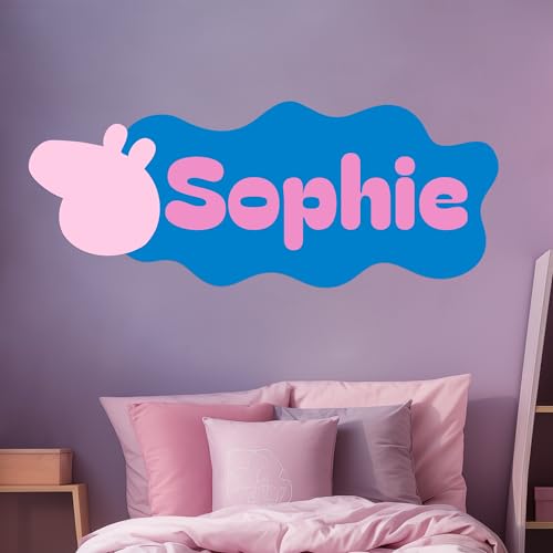 Vinilo decorativo personalizado con cerdito para pared miniatura 1