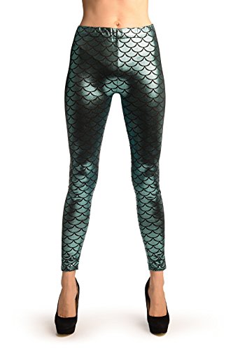 Leggings de Sirena LissKiss Azules Elásticos para Disfraz Talla 34-38
