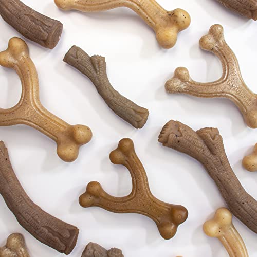 Image of Nylabone Strong Chew Gourmet Style Stick Dog Chew Toy, Peanut Butter Flavor | X-large breeds, durable chew toys, long lasting, encourages healthy chewing, helps clean teeth, for dogs 50+ lbs