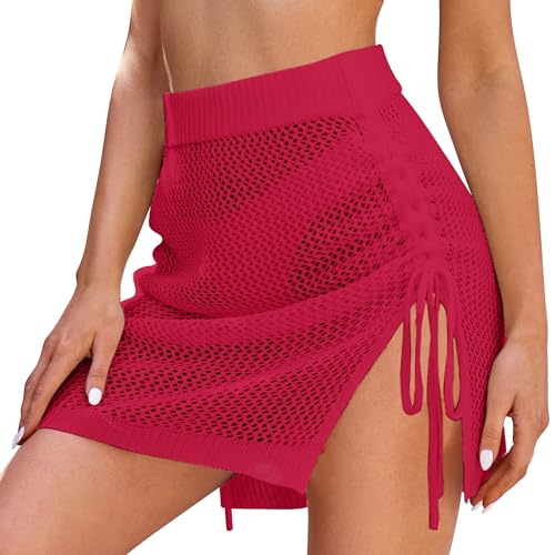 Jupe de plage en crochet pour femme vêtement de bain ajouré style bohème chic