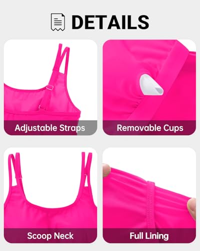 Image of Women Tankini with Skirt Two Piece Swimsuits Tummy Control Bathing Suit