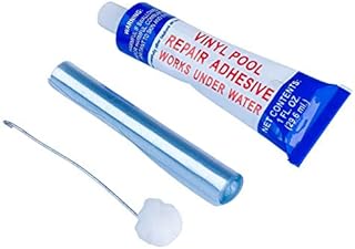 ATIE Heavy-Duty Vinyl Liner Pool Repair Patch Adhesive Glue Kit for Above Ground Inflatable Pools with Water Leak or Inflatable Pool Float, Toy, and Lounge with Air Leak - Work Under Water (1 Pack)