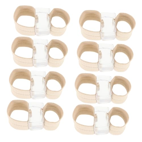 FOMIYES Toe Separators for Bunions 8 Pack Toe Spreaders Elastic Band for Foot Toe Fixator Silicone Toe Sleeve