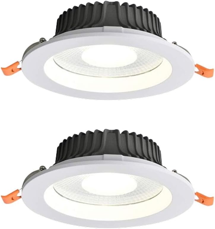 USMJQVZ 3.5/4.3/5.5In Ultra Slim LED Integrated Recessed Lighting Kit 2-Pack,7W,15W,20W White Can Light, Baffle Trim 3Color Selectable 3000K | 4000K | 6000K, LED Ceiling Spotlight Downlight