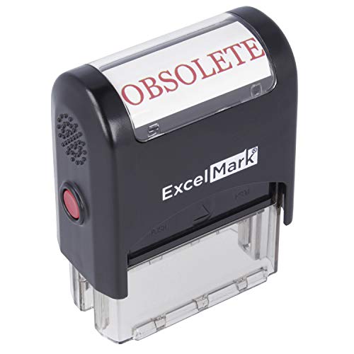 Obsolete Self Inking Rubber Stamp - Red Ink (ExcelMark A1539) - //coolthings.us