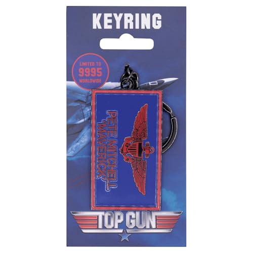 Image of FaNaTtik Top Gun Limited Edition Maverick Keyring – Individually Numbered 9,995 Worldwide– Enamel Callsign & Navy Wings – 40×70mm – Officially Licensed