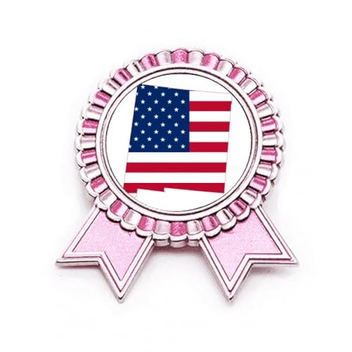 Broche drapeau étoiles et rayures rose pour personnaliser vos vestes de mi-saison
