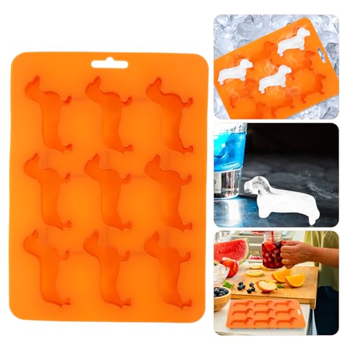 HEMOTON Silikon Eiswürfelform Kleine Hunde 9-Fach Eiswürfel Form Für Cocktails Und Backen 8.7X6.3X0.7 Zoll