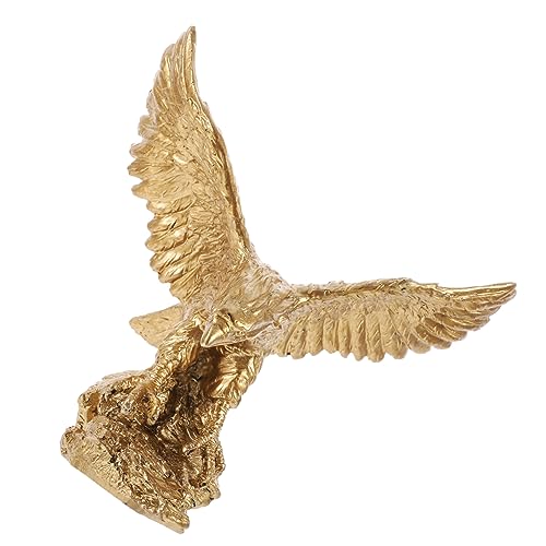 EXAOMBLE Figura de Águila de Resina Decoración Artesanal Estatua Simulación Águila Accesorio para Oficina Decoración de Mesa para Hogar Adorno de Sala de