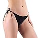 Produktbild Calvin Klein Damen Cheeky String Side Tie Bikinihose, Schwarz (PVH Black BEH), (Herstellergröße: Large)
