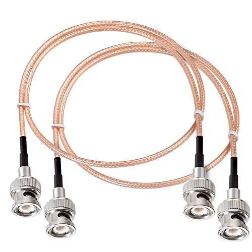 Superbat BNC Kabel 60cm BNC Stecker auf Stecker Verlängerungskabel 50 Ohm CB Funk Koaxialkabel Low Loss für Antennen Scanner Router Zwei Wege Radio Walkie Talkie 2 Stück