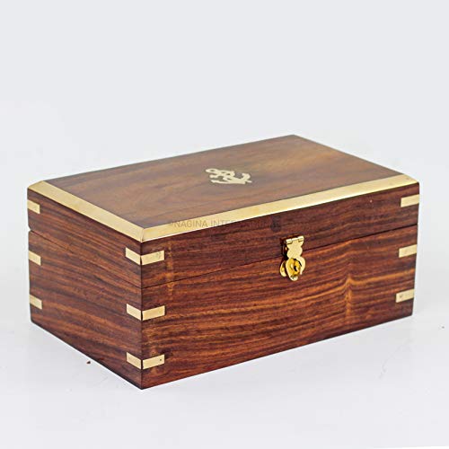 Nagina International Wooden Chest Featuring A Pirate's Anchor: A Perfectly Crafted Box For Jewelry And Decorative Storage #TOP4