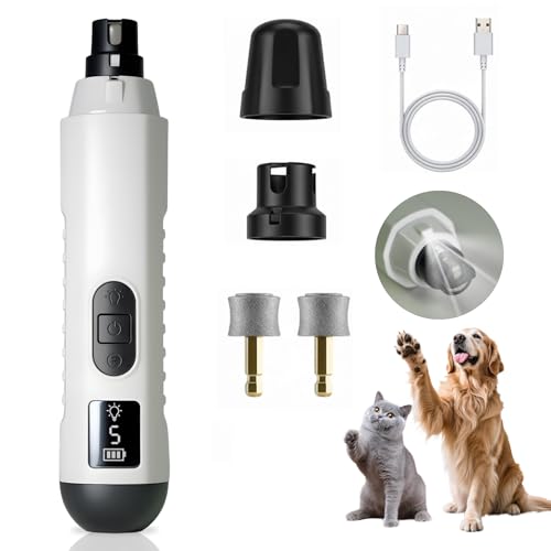 BULLIX 2026 Upgraded Silent Groom Pro Nail Grinder, Cordless Grooming Pro Nail Grinder for Dogs with 5-Speed & Led Light, Rechargeable USB Charging & 2 Grinding Wheels for Dogs and Cats - image 8