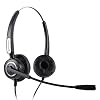RJ9 Gekoorde Telefoon Headset voor Gekoorde Thuis Telefoons Office IP VoIP Analoge Telefoons Aastra Avaya Digium Mitel Nortel NEC Polycom ShoreTel Toshiba Telefoons (Headset Adapter Inbegrepen)