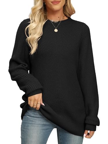 BELAROI Plus Size Sweaters for Women Pullover Long Sleeve Tops Chunky Tunic Shirts Outfits Crew Neck Loose Fit