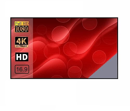 Image of BIG VUE 1 CM Fixed Frame ALR Projector Screen 16:9 Diagonal Active 3D 4K Ultra HD Projector Screen for Classroom, Home Theater or Office (100 Inch)