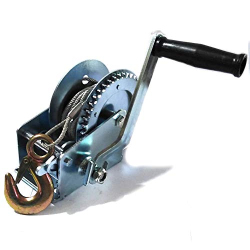 Fast World Shopping ® - Cabrestante manual de 540 kg, 1200 lb montacargas, gancho de...