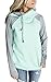 Produktbild Aitos Hoodies Kapuzenpullover Damen Kontrastfarben Pullover Top Langarmshirt Reißverschluss Chic Casual Rollkragen Pulli Sweatshirt mit Kapuze Sport Outwear Herbst Winter Mintgrün 34-36/S
