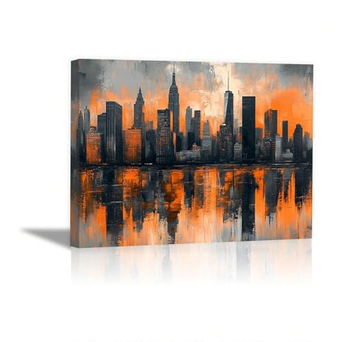 Impression sur toile salon décoration moderne paysage de nature urbaine et industrielle 40x70