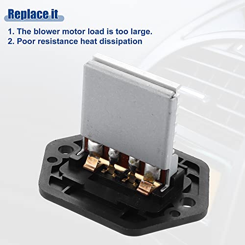 Image of ACROPIX HVAC Blower Motor Resistor Replacement Fit for Kia Sportage - Pack of 1 Silver Tone Black