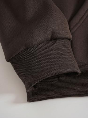 WDIRARA Men's Letter Print Zip Up Drawstring Hoodie Drop Shoulder Long Sleeve Pullover Hooded Sweatshirts with Pocket4