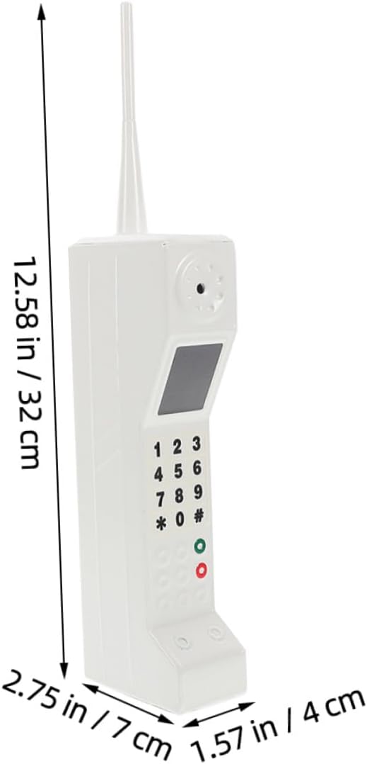 BESPORTBLE 2pcs Retro Brick Cell Phone Model Vintage Old Telephone Prop for Halloween Party Home Living Decoration Sturdy Build Multipurpose Use Classic Style